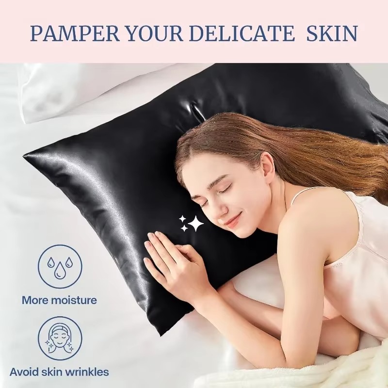 Satin Silk Pillowcase Hair Skin - Con regalo para mujeres y hombres,