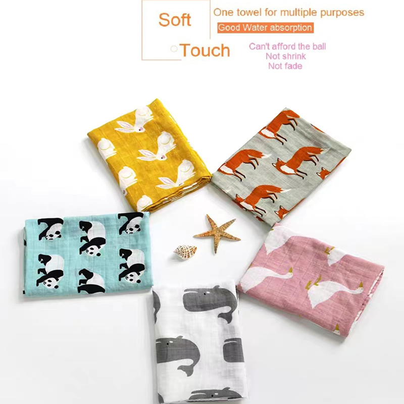 Muslin Cotton Bedspread - Mantas de bambú para recién nacido,