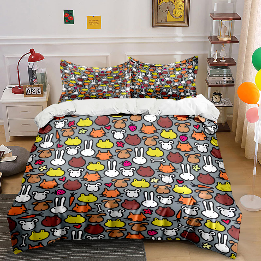 Duvet Cover Sets With Zipper - Juego de funda nórdica con estampado