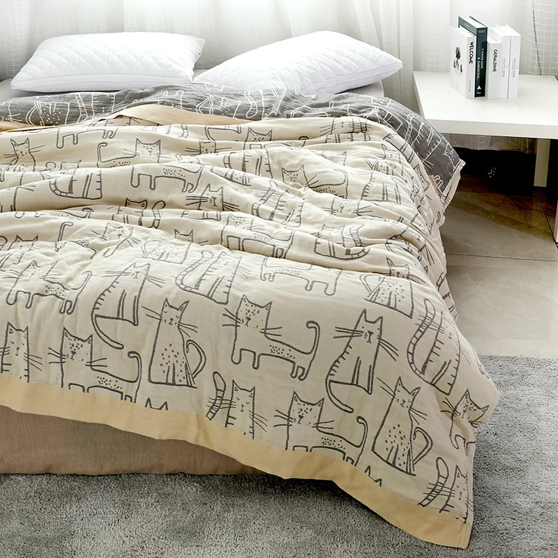 Muslin Cotton Bedspread - WASART-edredón de muselina twel de algodón