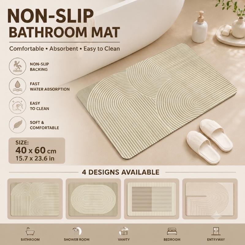 Quick Dry Diatomite Bath Mat - Alfombrilla de Baño de Diatomita de