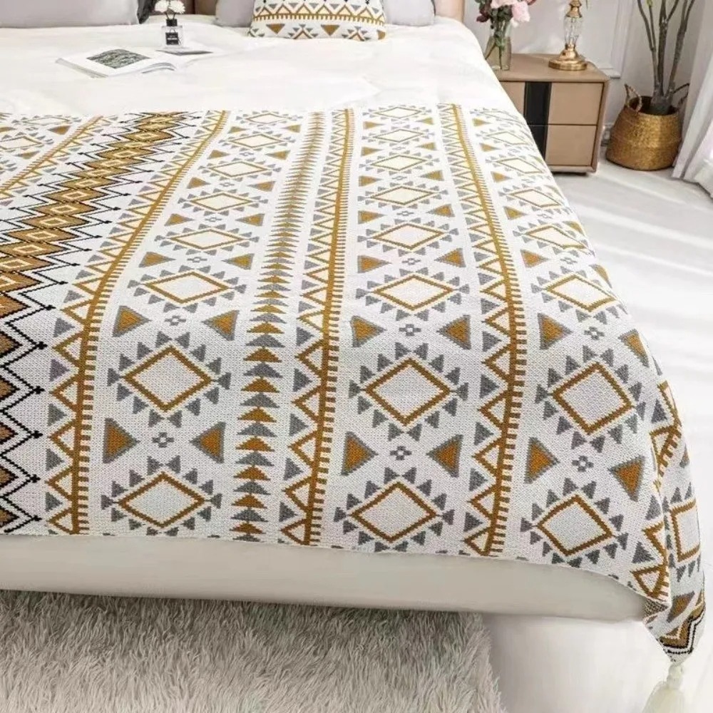 Mantas Vintage de Punto Grueso - Boho Throw Blanket Fringe reseña y precio
