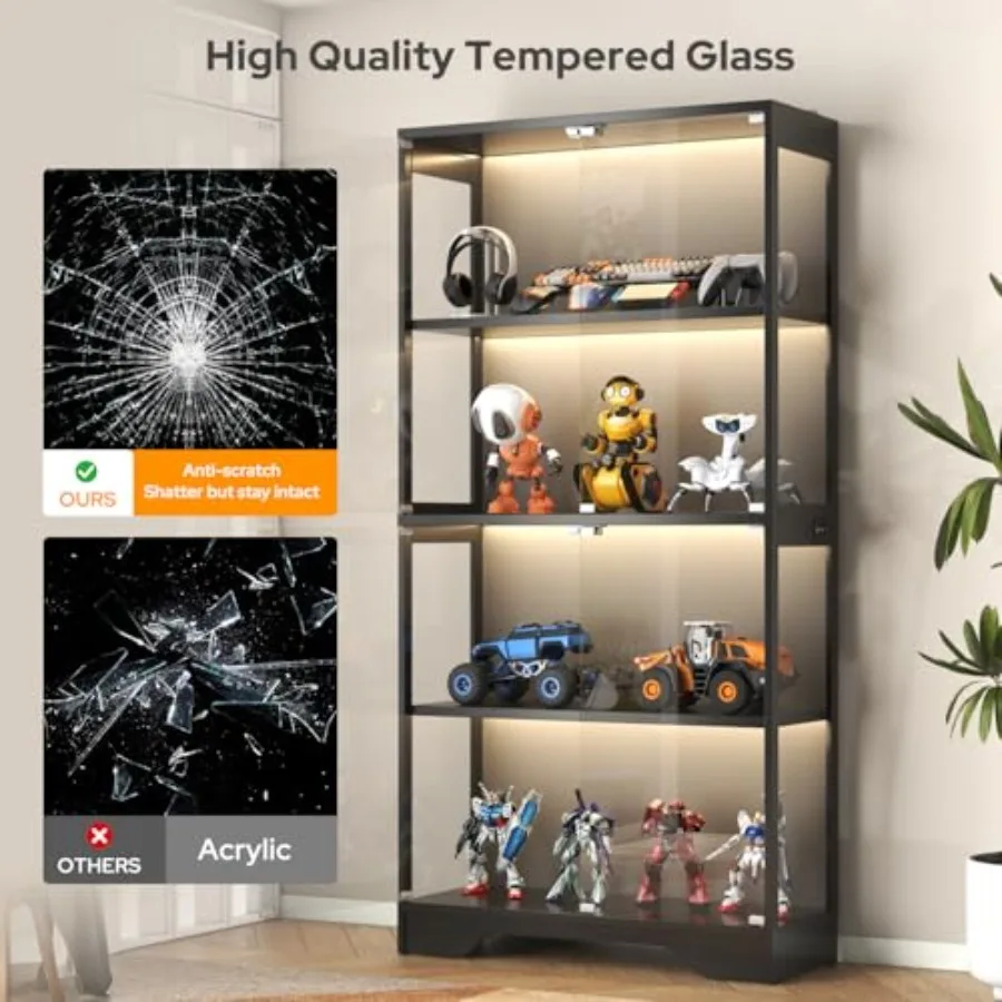 Vitrina con puertas de cristal - Lighting reseña y precio
