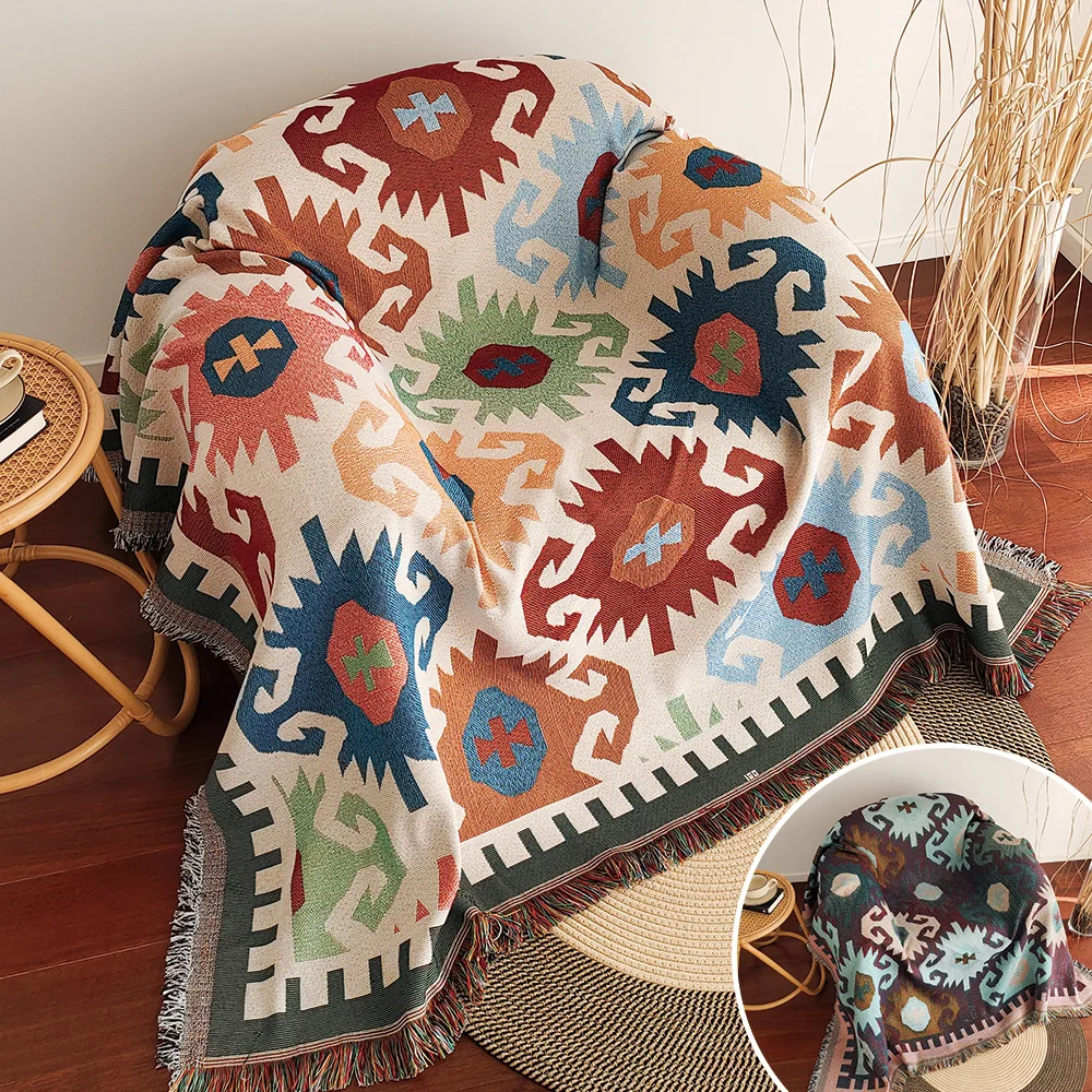 Nueva manta de sofá, manta boh - Boho Throw Blanket Fringe reseña y precio