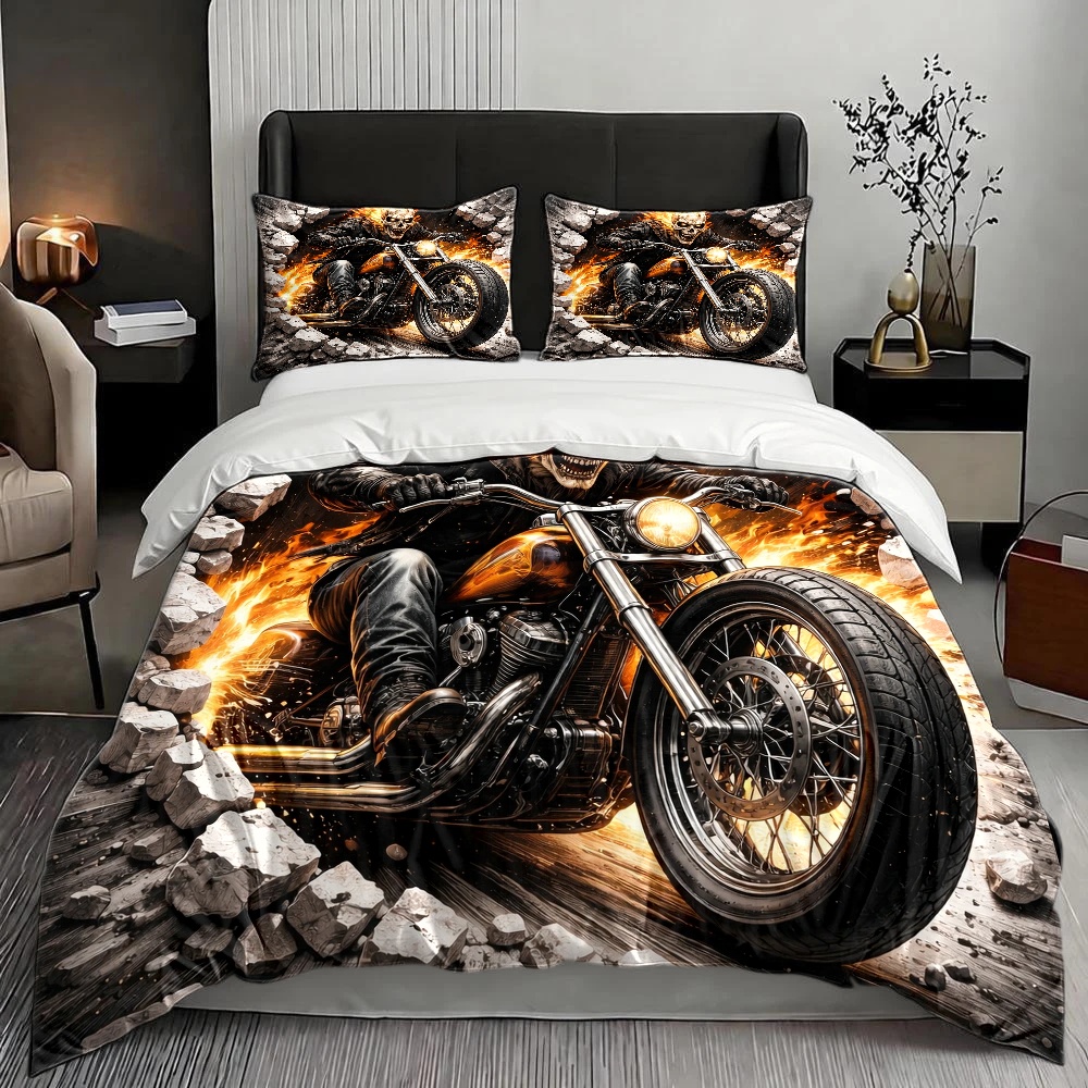 Juego de Funda Nórdica de Moto - Duvet Cover Sets With Zipper reseña y precio