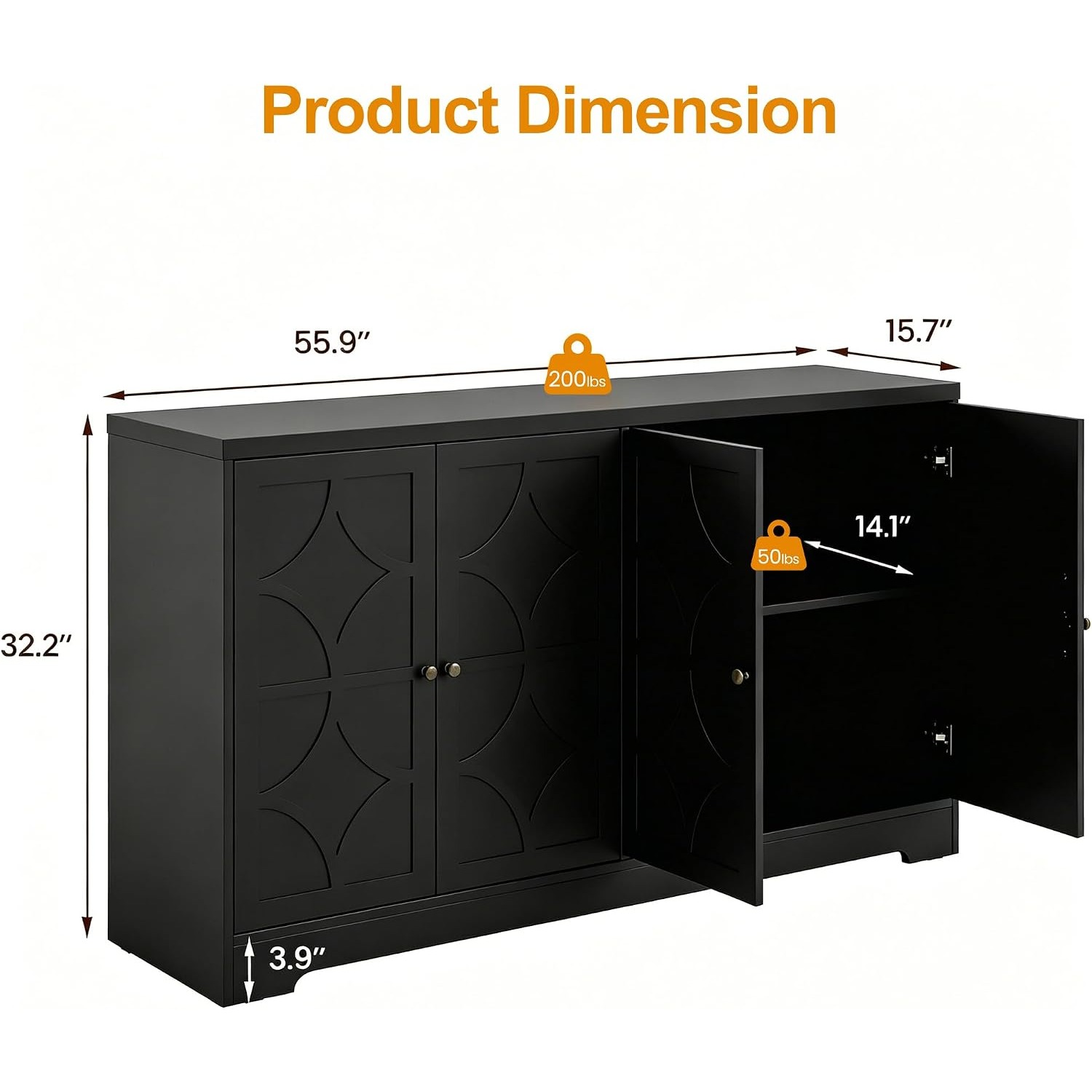 Aparador Buffet con Espacio de - Storage & Organization reseña y precio