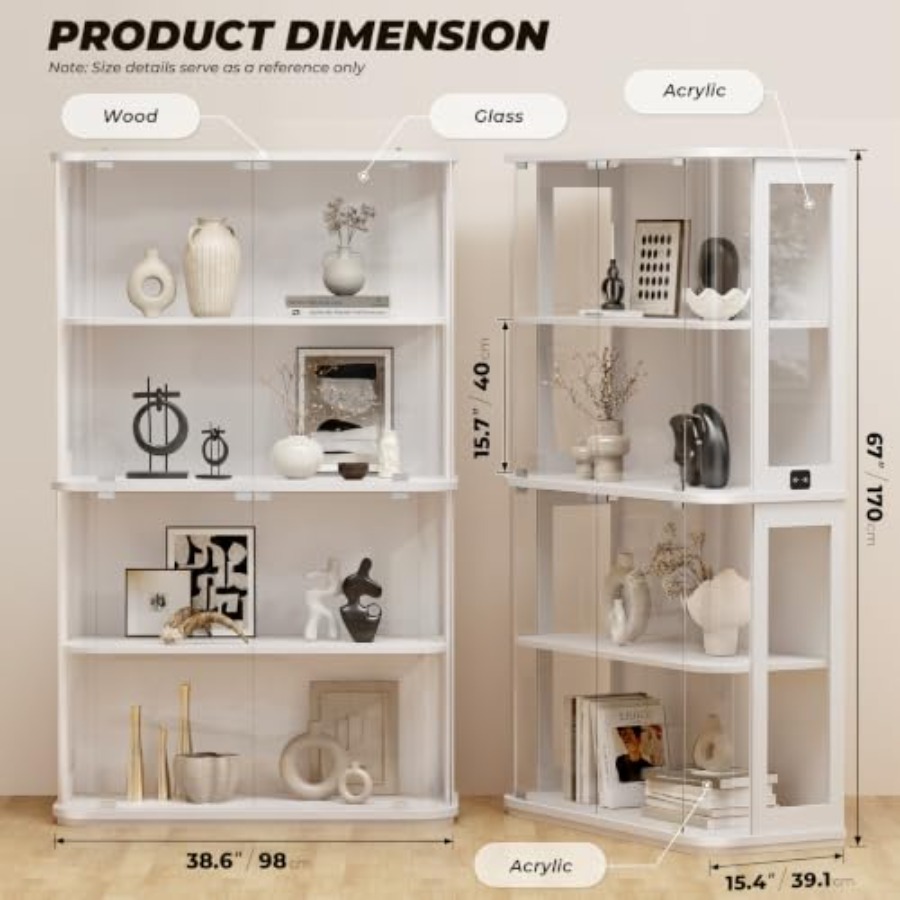 Vitrina de exhibición redondea - Lighting reseña y precio