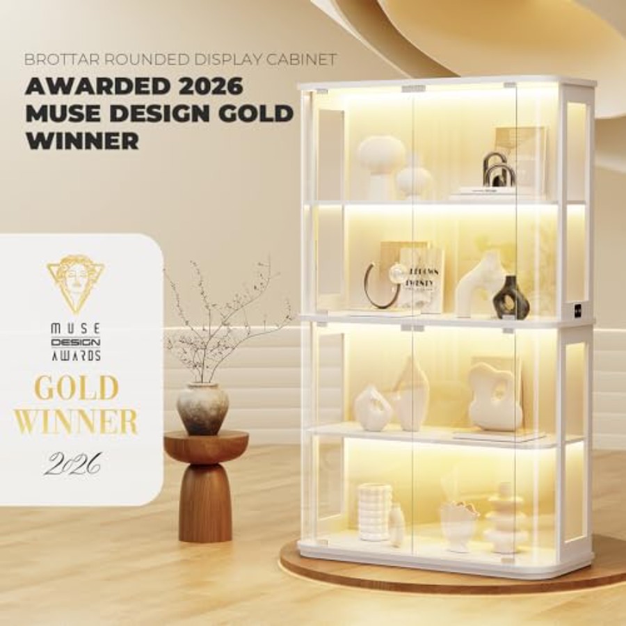 Vitrina de exhibición redondea - Lighting reseña y precio