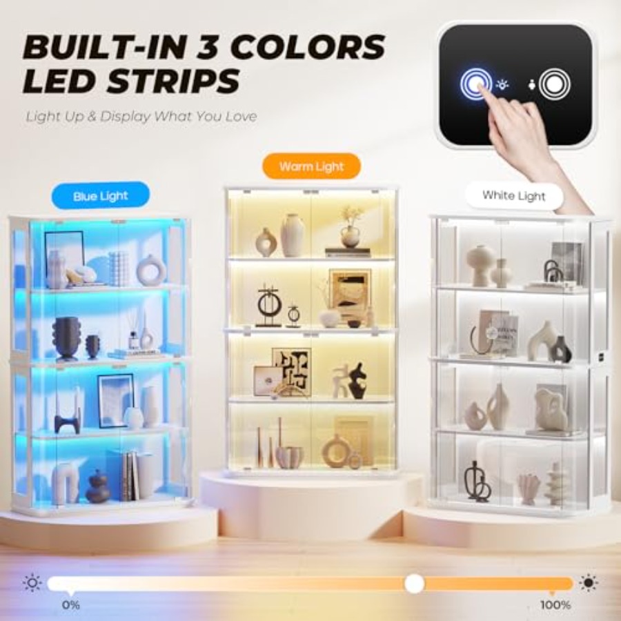 Vitrina de exhibición redondea - Lighting reseña y precio