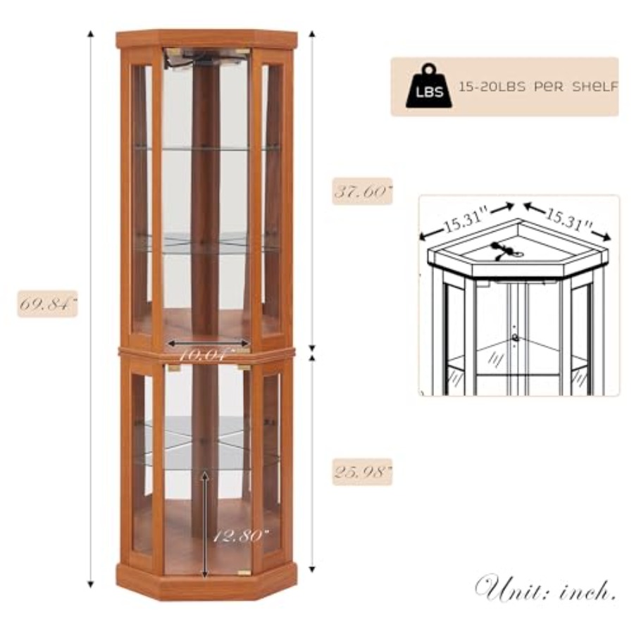 Vitrina de esquina para almace - Storage & Organization reseña y precio