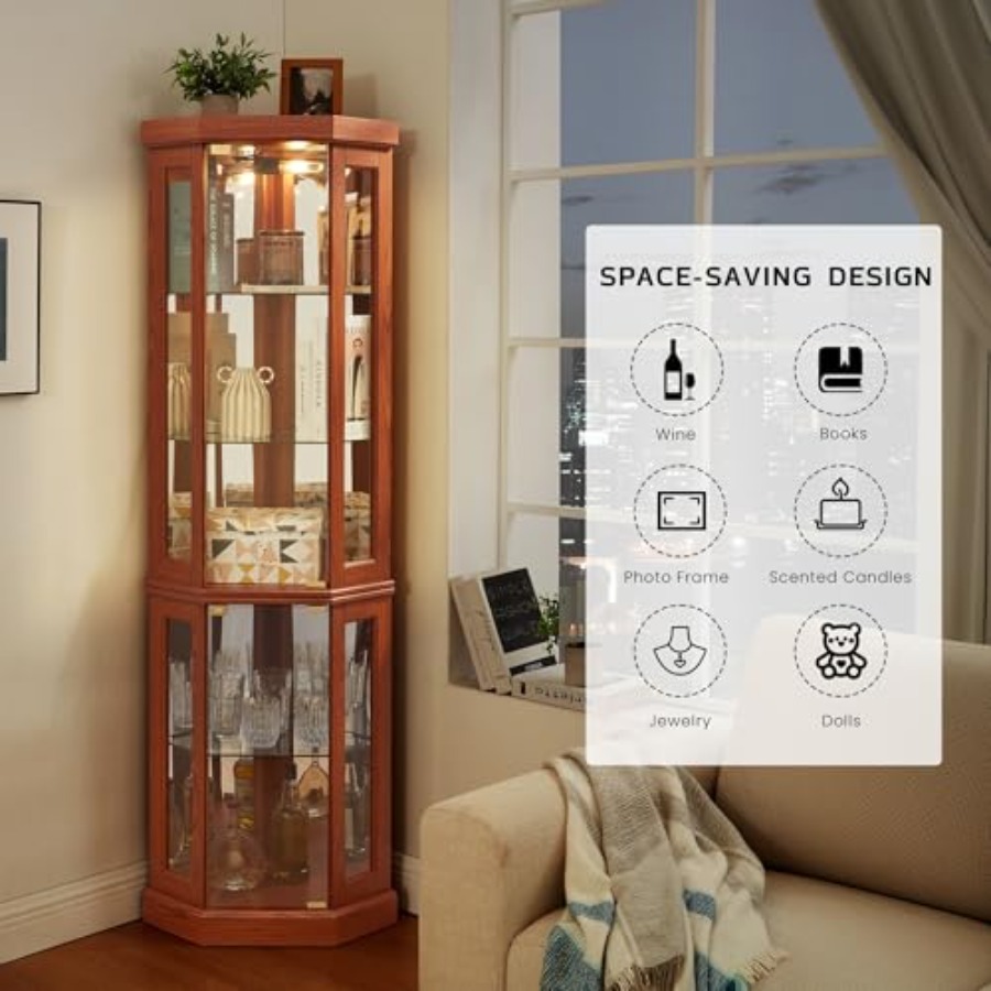 Vitrina de esquina para almace - Storage & Organization reseña y precio