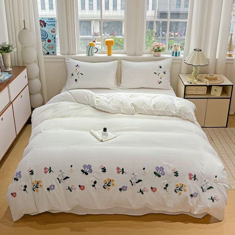 Funda de edredón con bordados  - Aesthetic Floral Duvet Cover reseña y precio