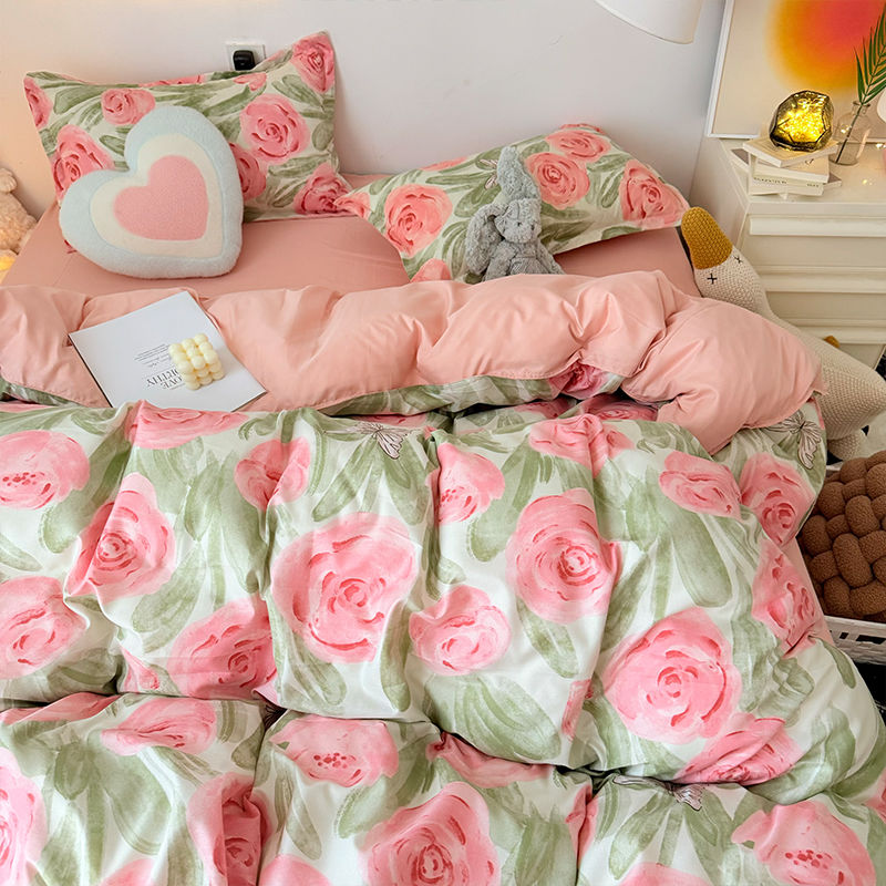 Juego de funda nórdica rosa co - Duvet Cover Sets With Zipper reseña y precio