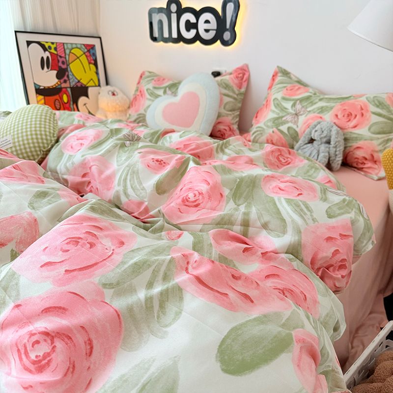Juego de funda nórdica rosa co - Duvet Cover Sets With Zipper reseña y precio