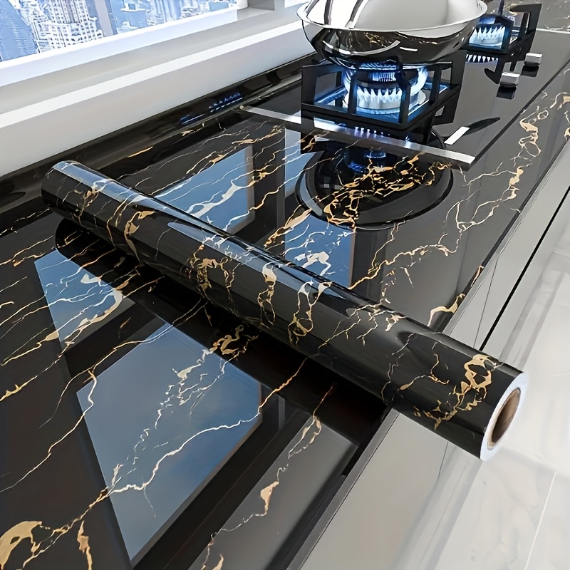 Papel pintado de mármol negro  - Kitchen reseña y precio