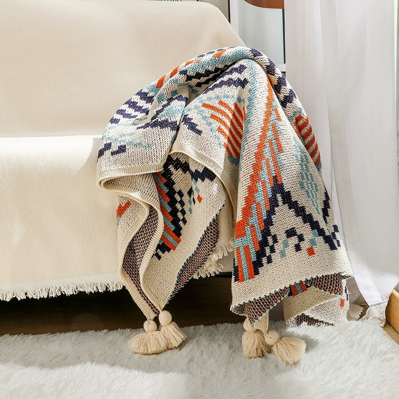 Manta Boho con Flecos Estilo S - Boho Throw Blanket Fringe reseña y precio