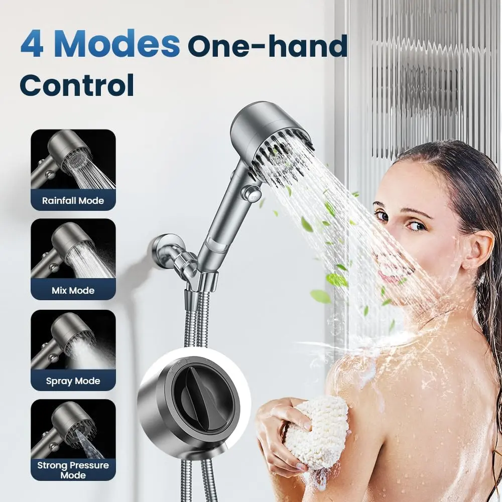 Cabezal de ducha de mano con f - High Pressure Shower Head Handheld reseña y precio