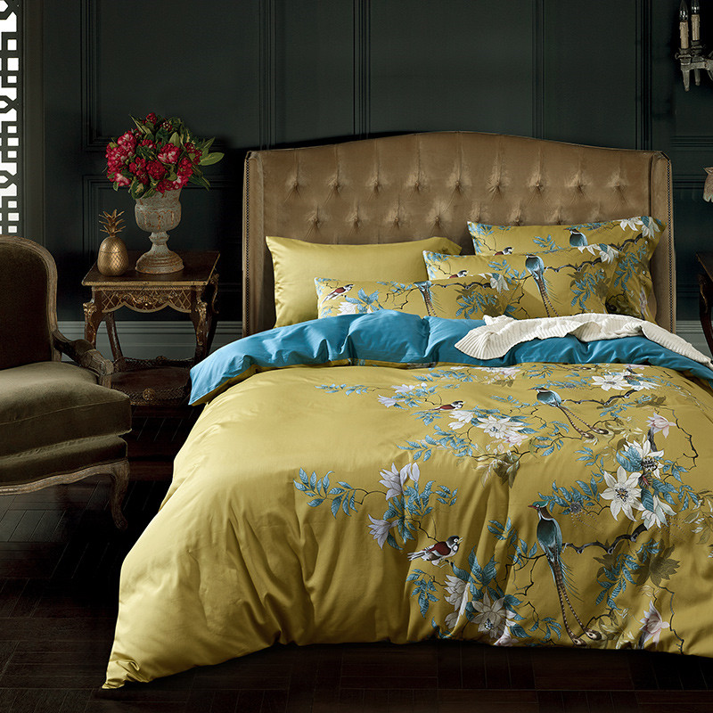 Juego de cama de algodón egipc - Aesthetic Floral Duvet Cover reseña y precio